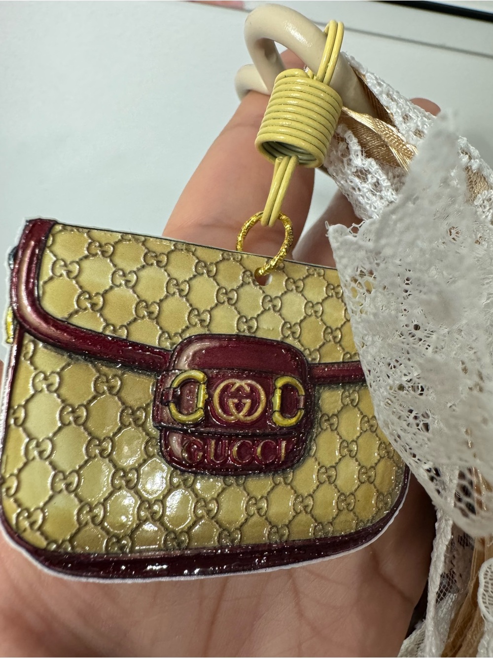 Green & Tan Fancy Phone/Key/Bag Chain #P1111 - Picture 8 of 13